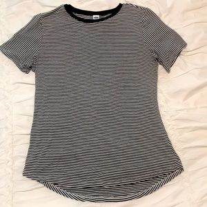 Old Navy luxe black and white striped shirt